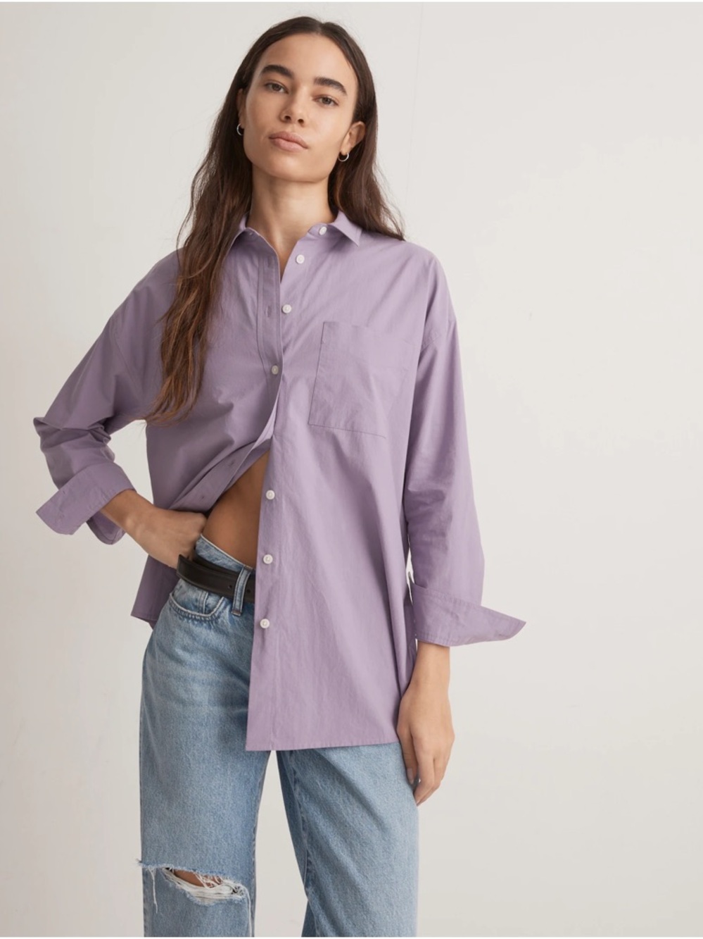 Madewell The Signature Poplin Oversized Shirt
